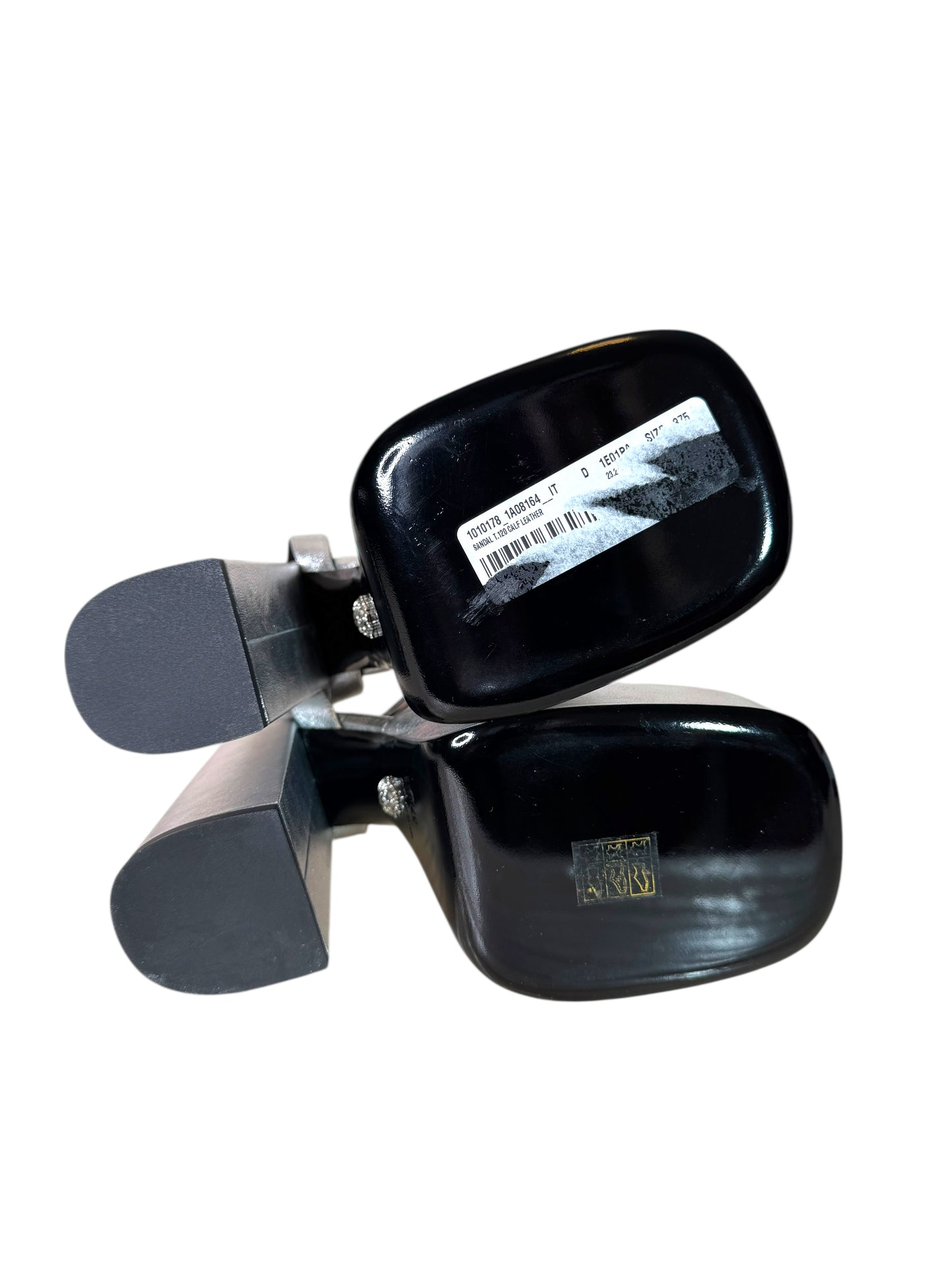 Versace Platform Sandals Argento – Tacco Alto con Ciondolo Medusa – Made in Italy - taglia 37,5