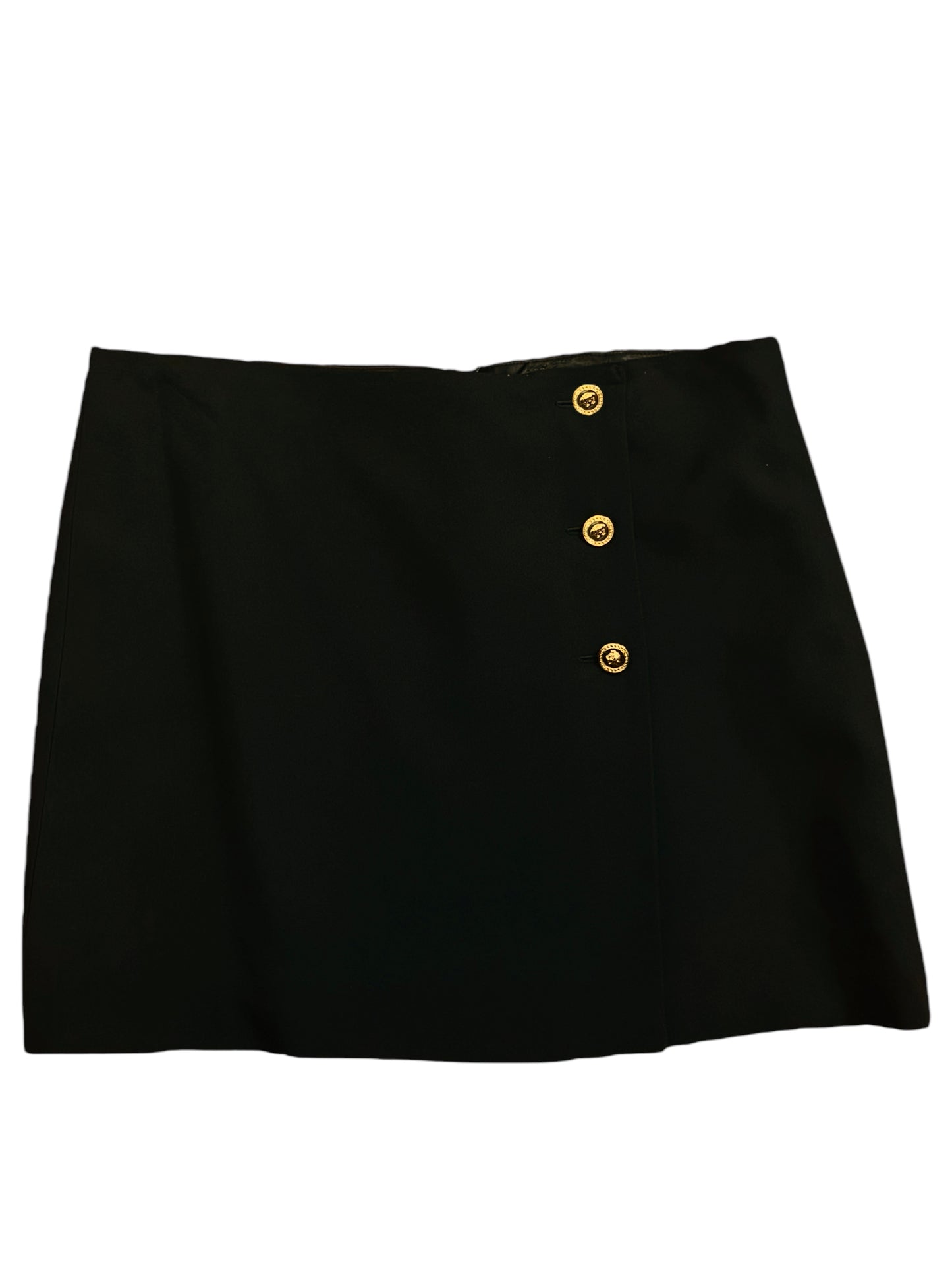 Gonna Versace Nera con Bottoni Oro – Taglia 42 – Made in Italy