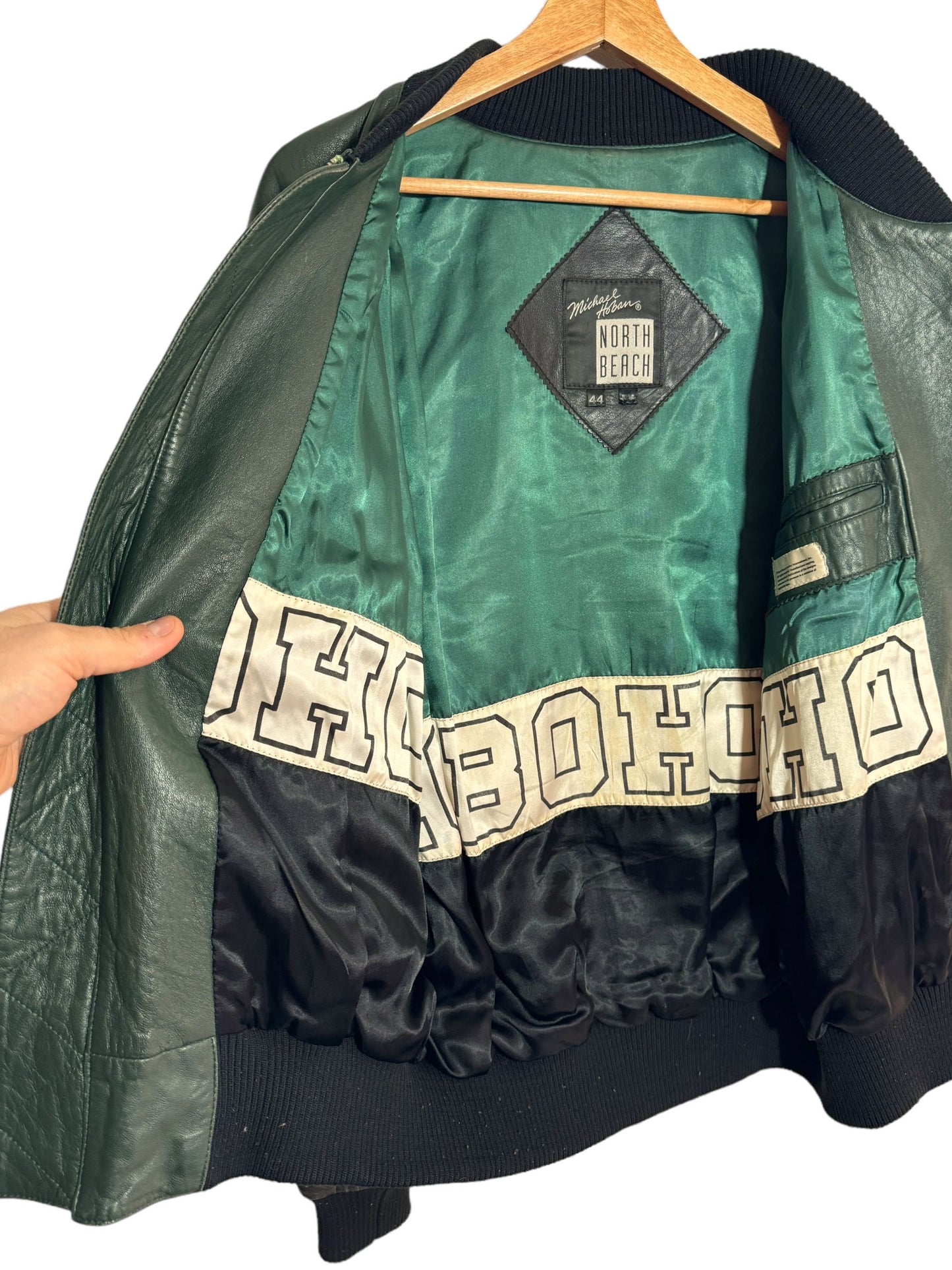 Giacca in pelle vintage Michael Hoban (L)