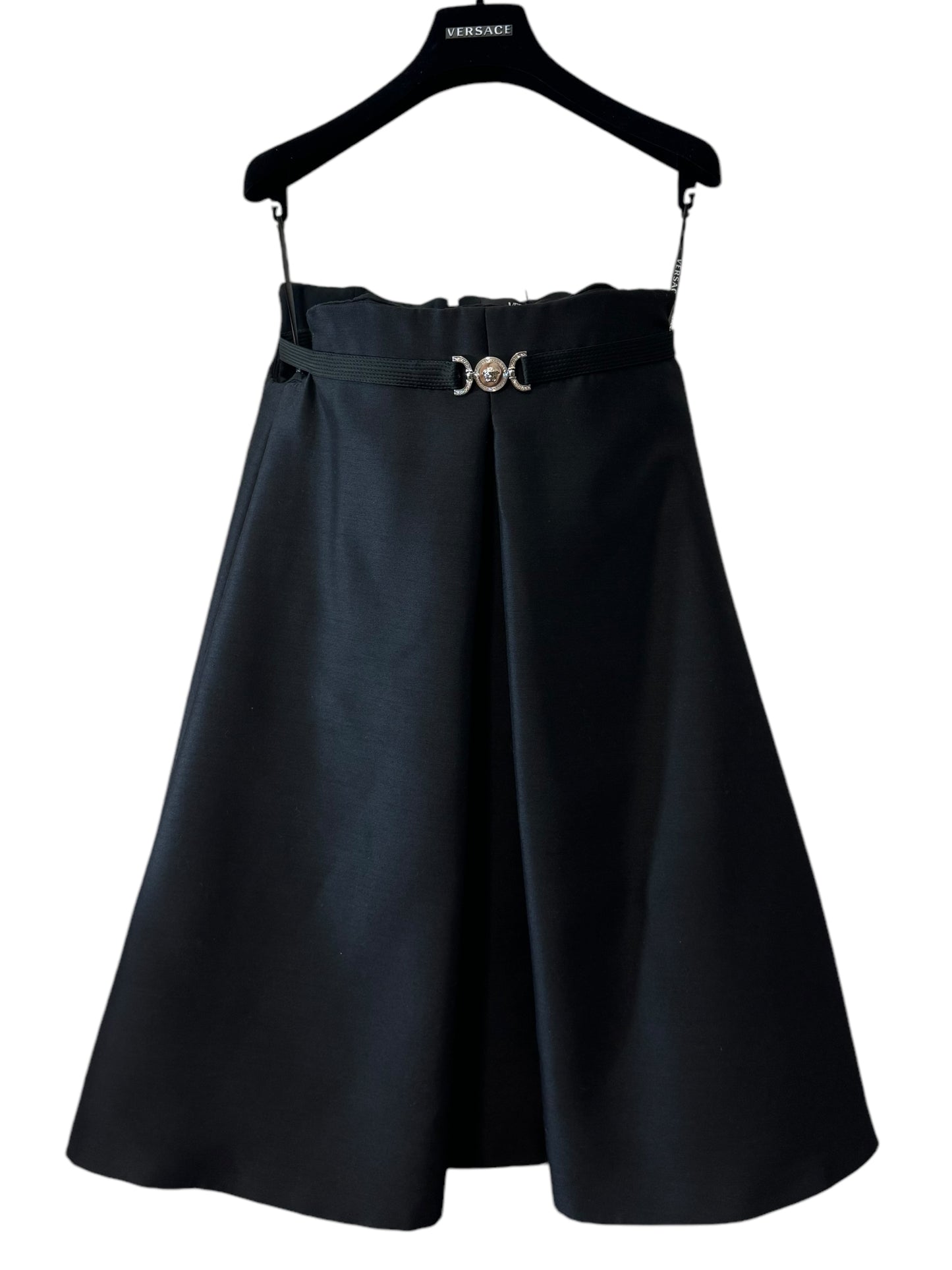 Versace mini abito a bustier in lana e seta (38)