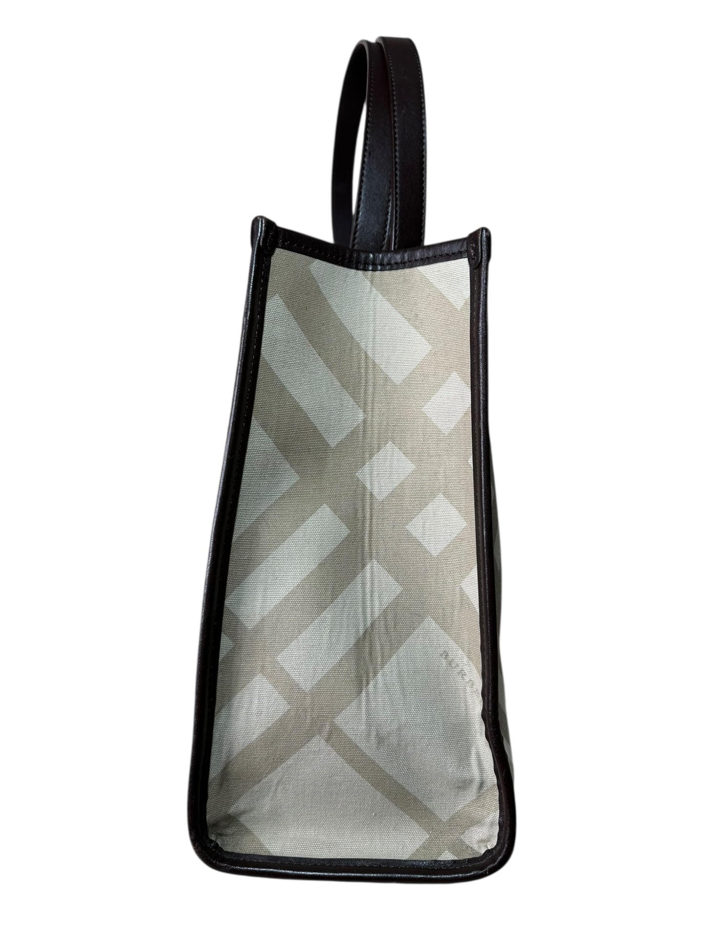 Burberry borsa vintage in tela e pelle