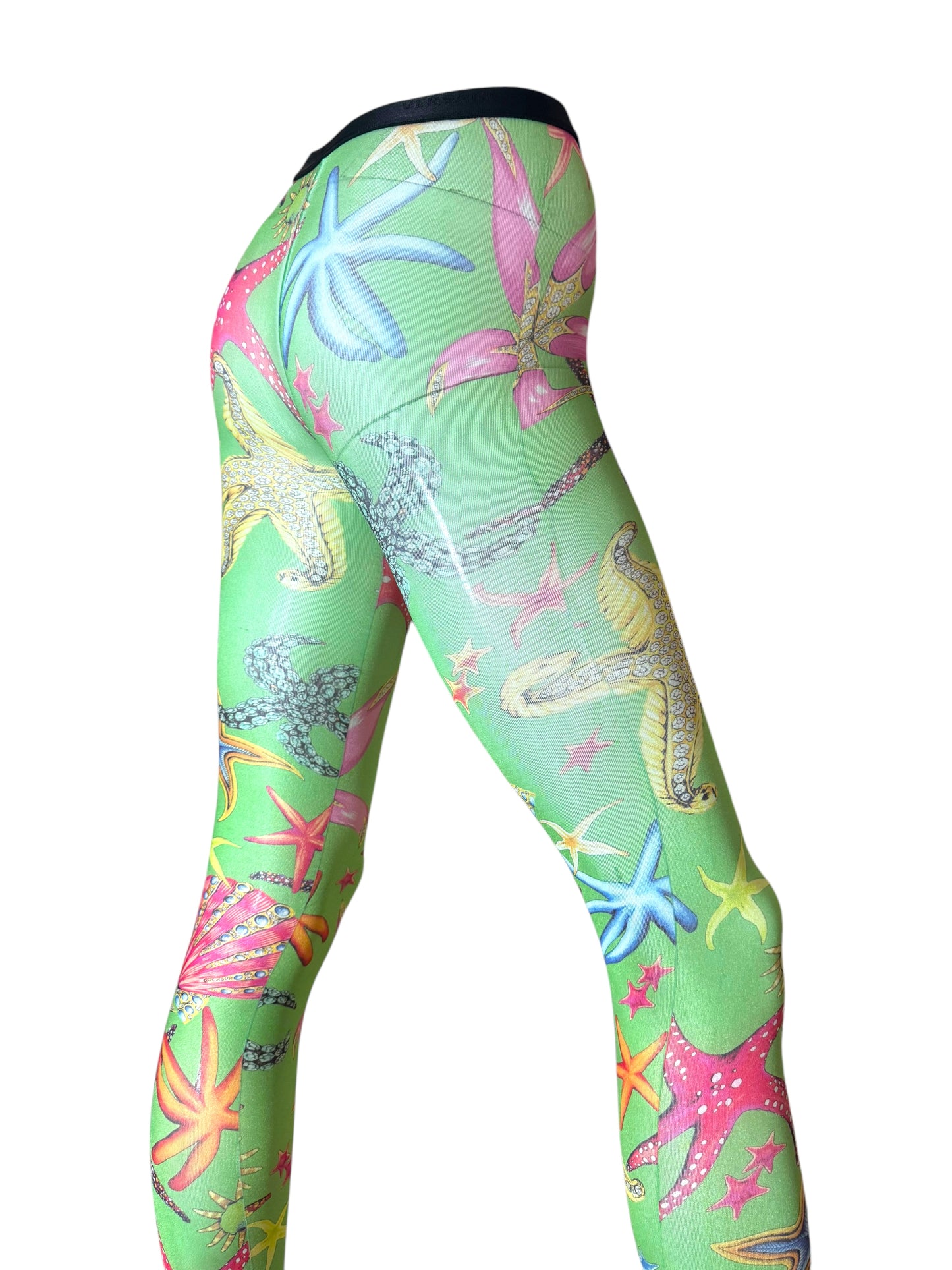 Versace Collant donna stampa “Trésor de la Mer” verde – Taglia 3 – Nuovi senza etichette