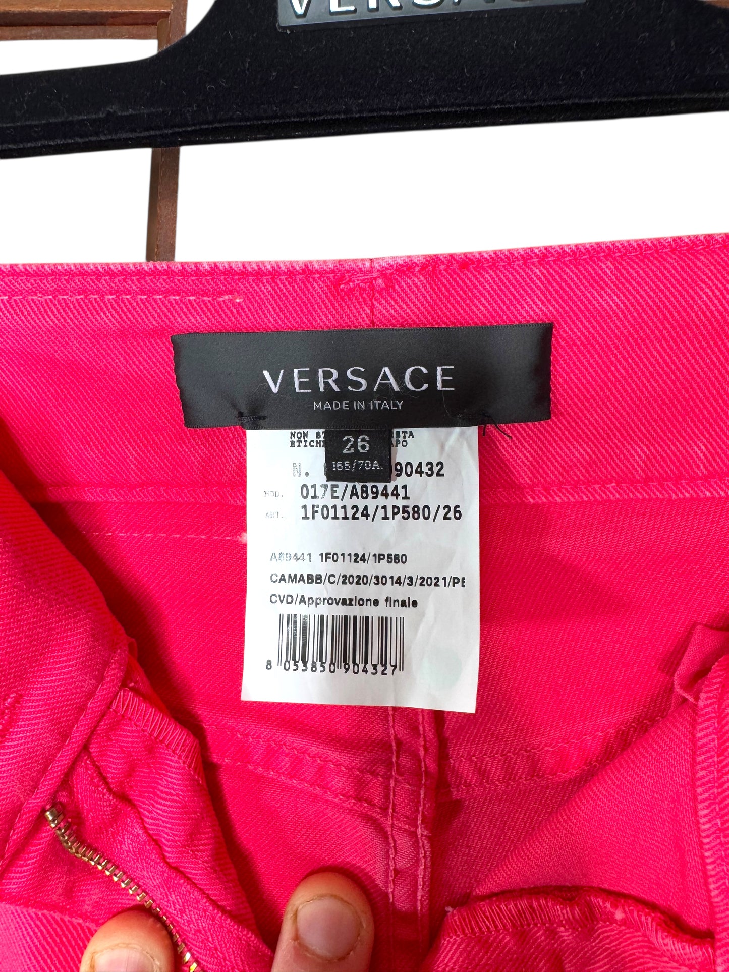 Pantaloni Donna VERSACE a Zampa Rosa – Tg. 26 – Made in Italy