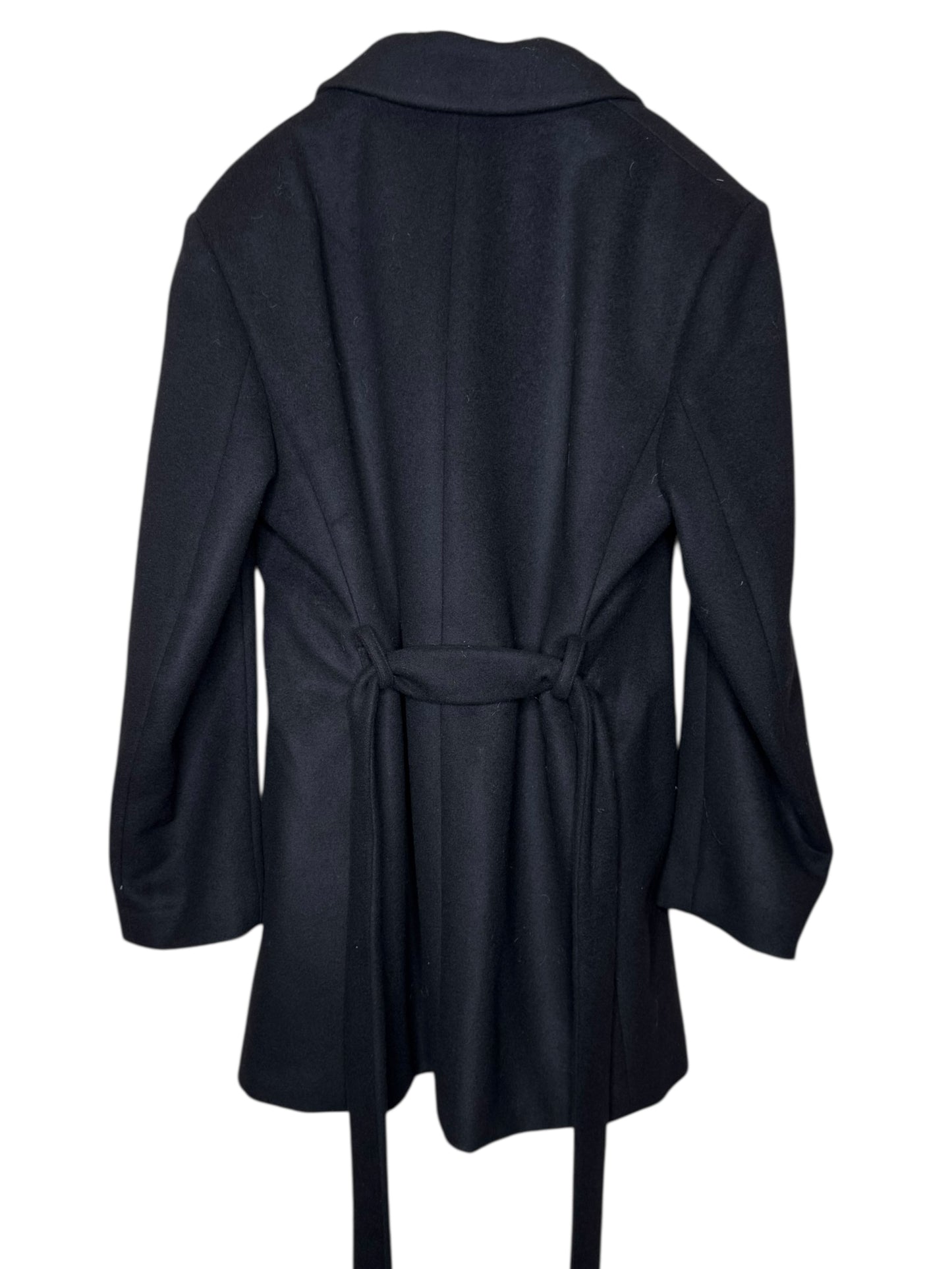 Cappotto doppiopetto uomo Versace nero lana tg. 50 bottoni Medusa oro