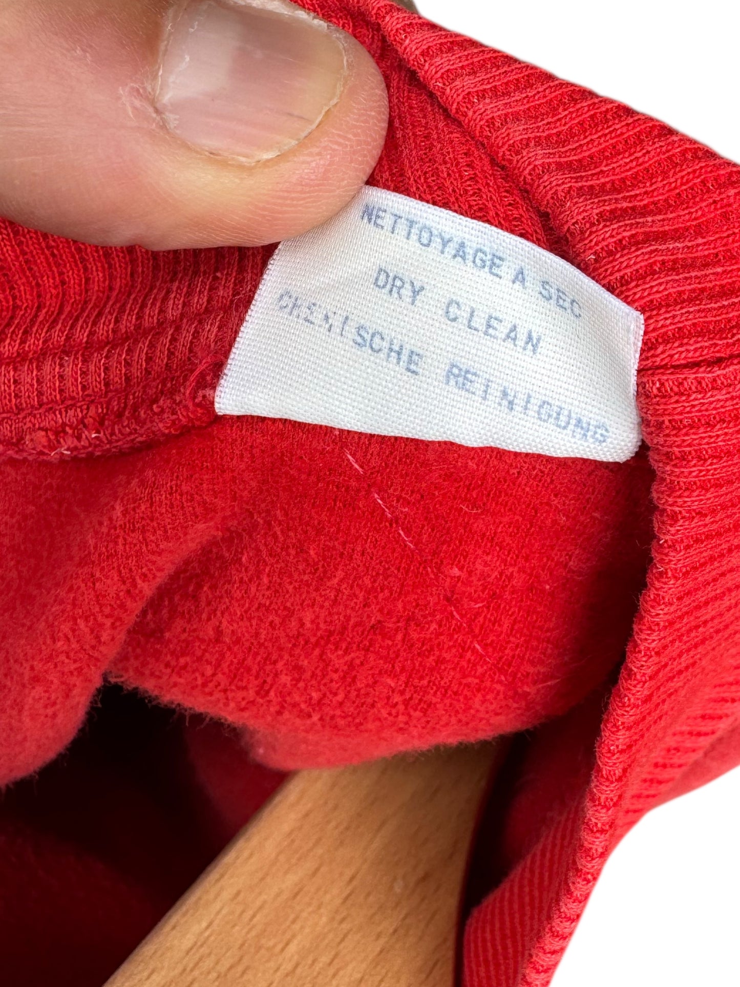 Felpa Hermès Paris vintage rossa trapuntata – Made in France – Taglia L