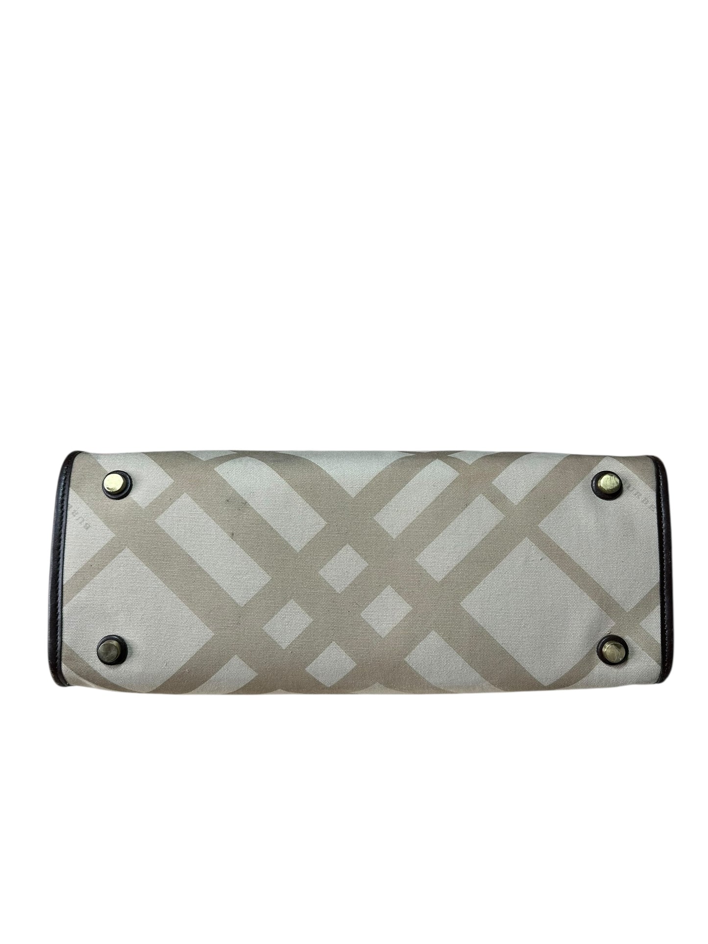 Burberry borsa vintage in tela e pelle