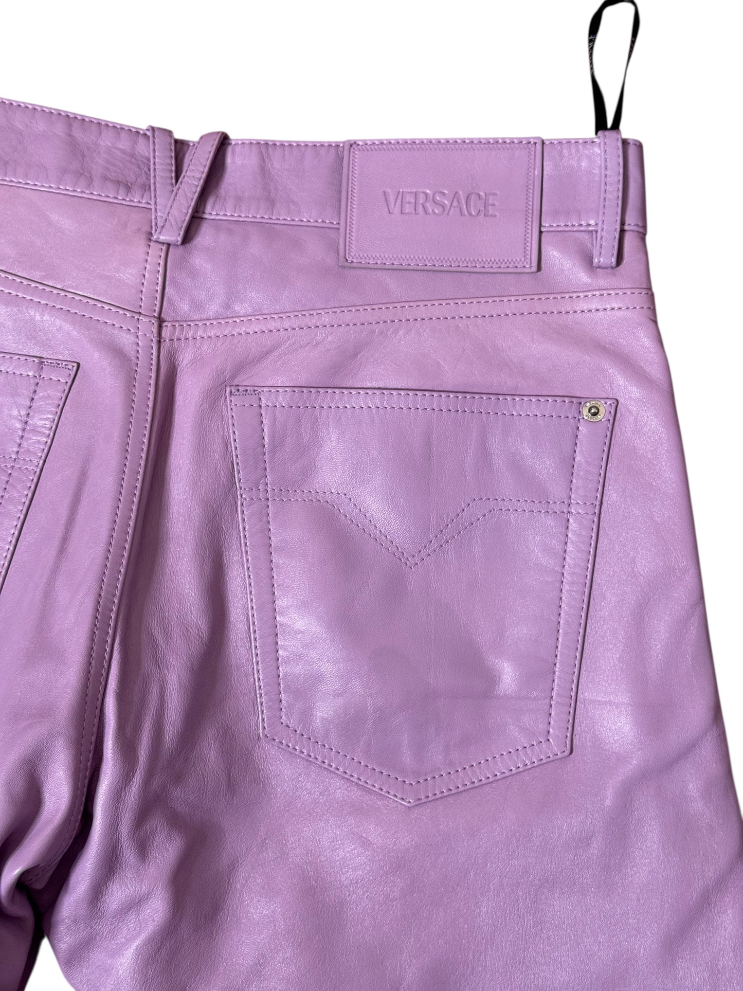 Pantaloni in pelle da uomo Versace - taglia IT 48