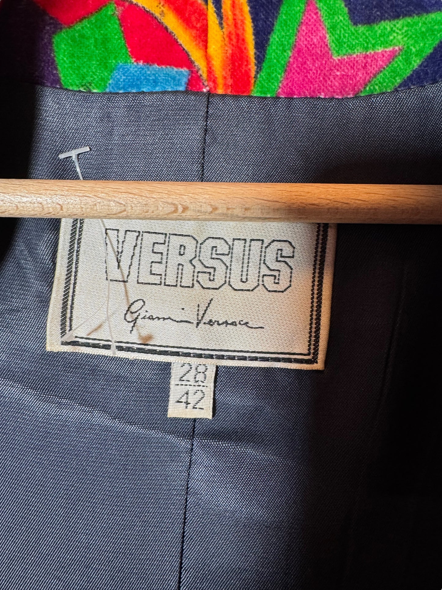 Gianni Versace Versus Giacca Donna Vintage - Velluto Blu - Made in Italy