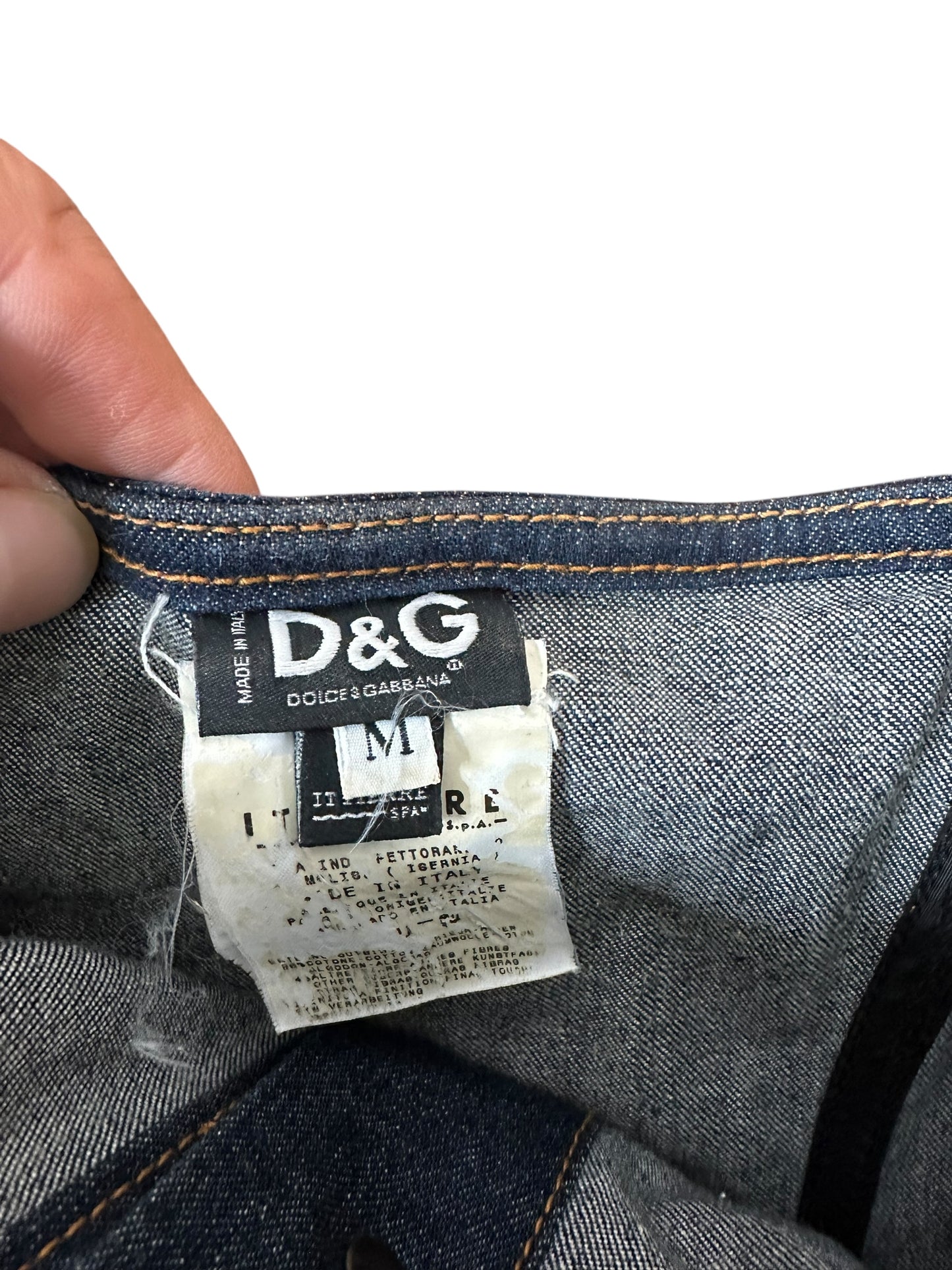 D&G bustier vintage in denim (M)