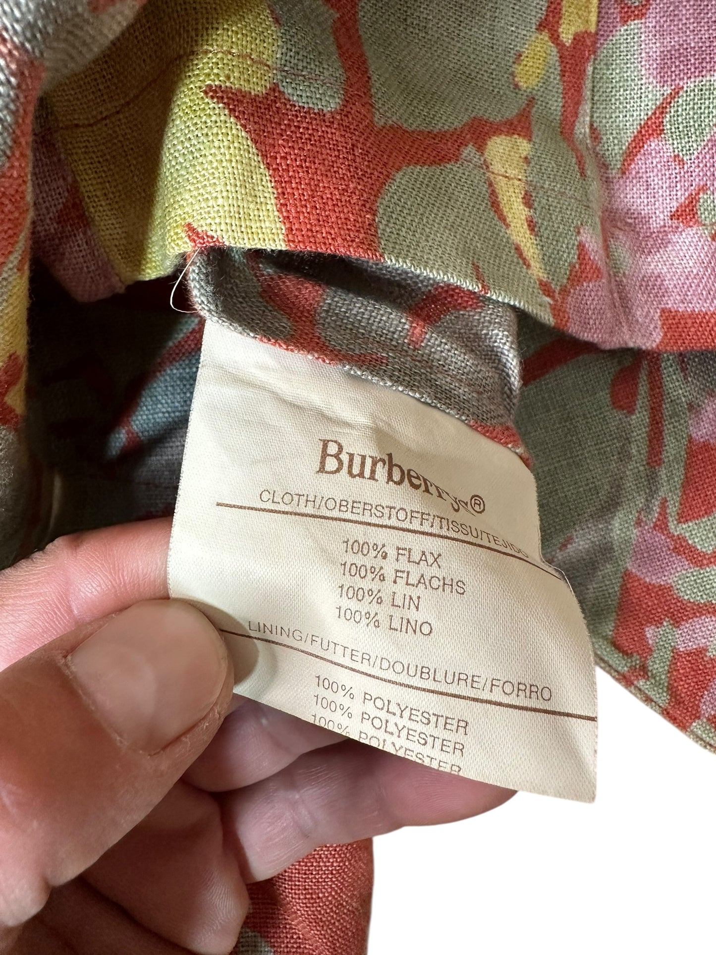 Burberry completo vintage in lino (L)