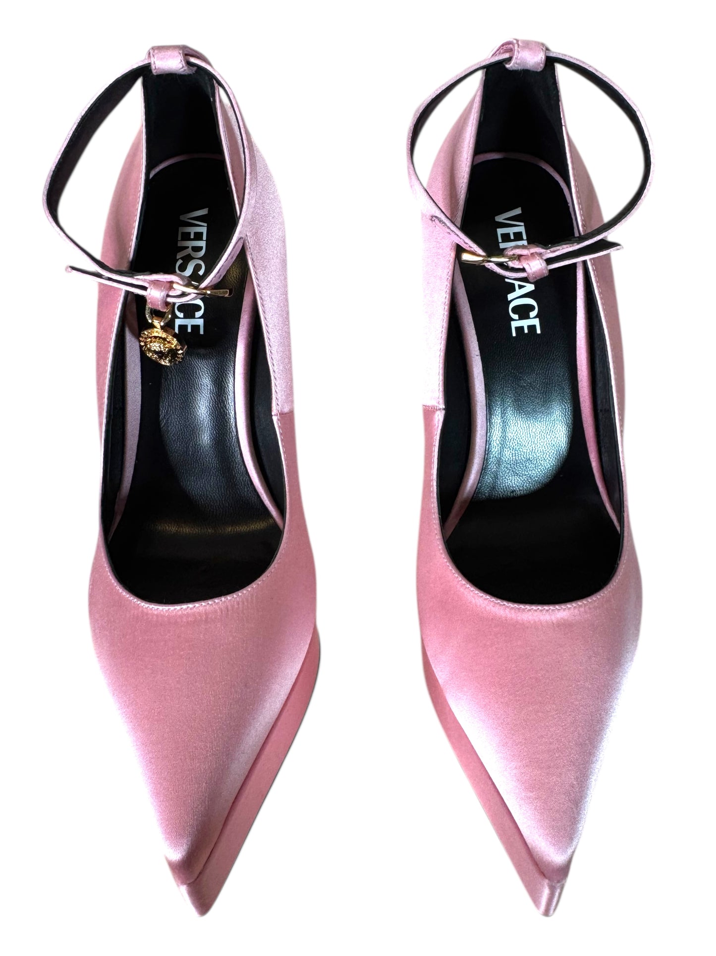 Decolleté Platform VERSACE Aevitas in Raso Rosa con Charm Medusa – Taglia 38