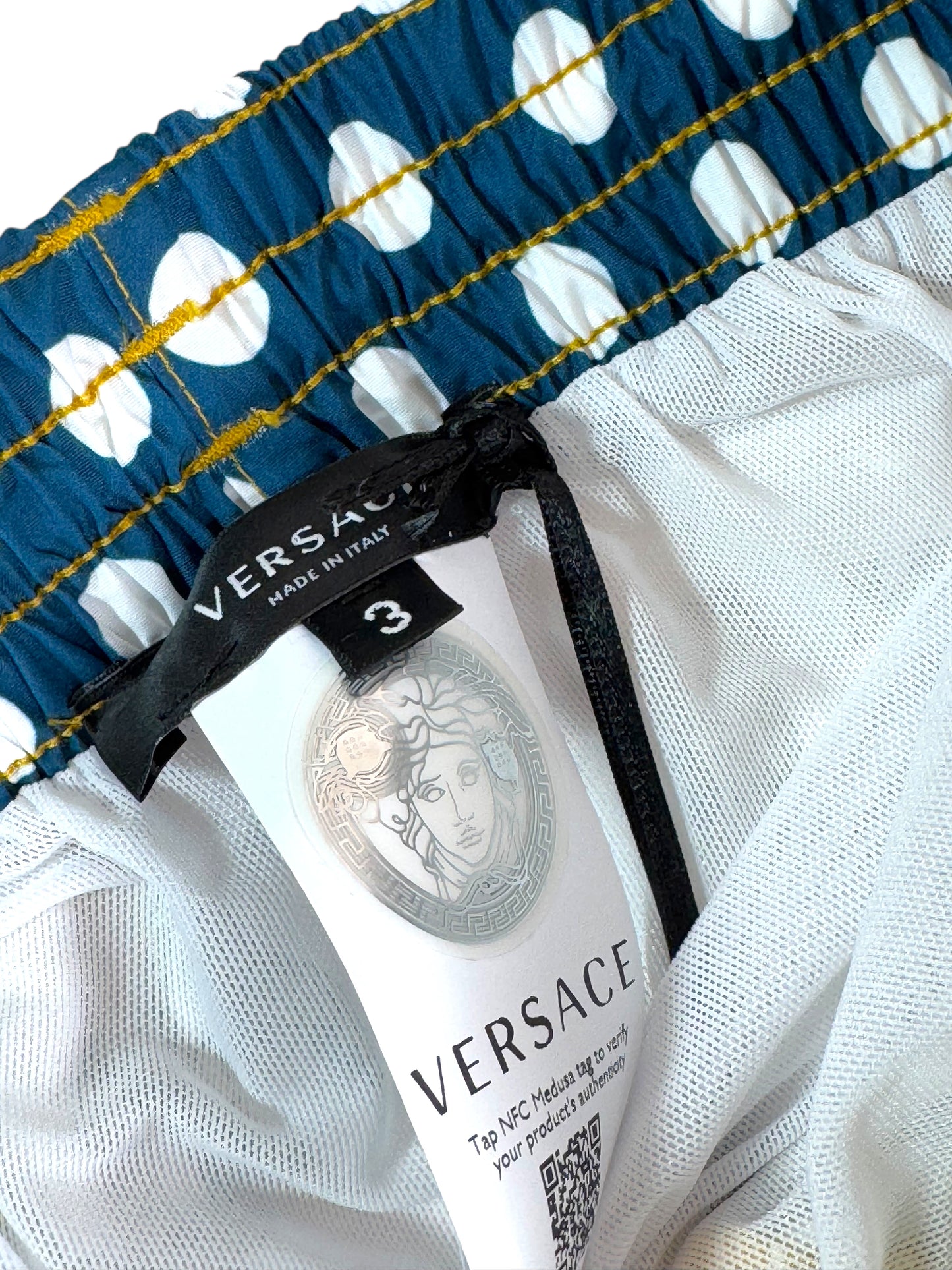 Costume da bagno uomo VERSACE stampa logo pois Medusa Tg 3
