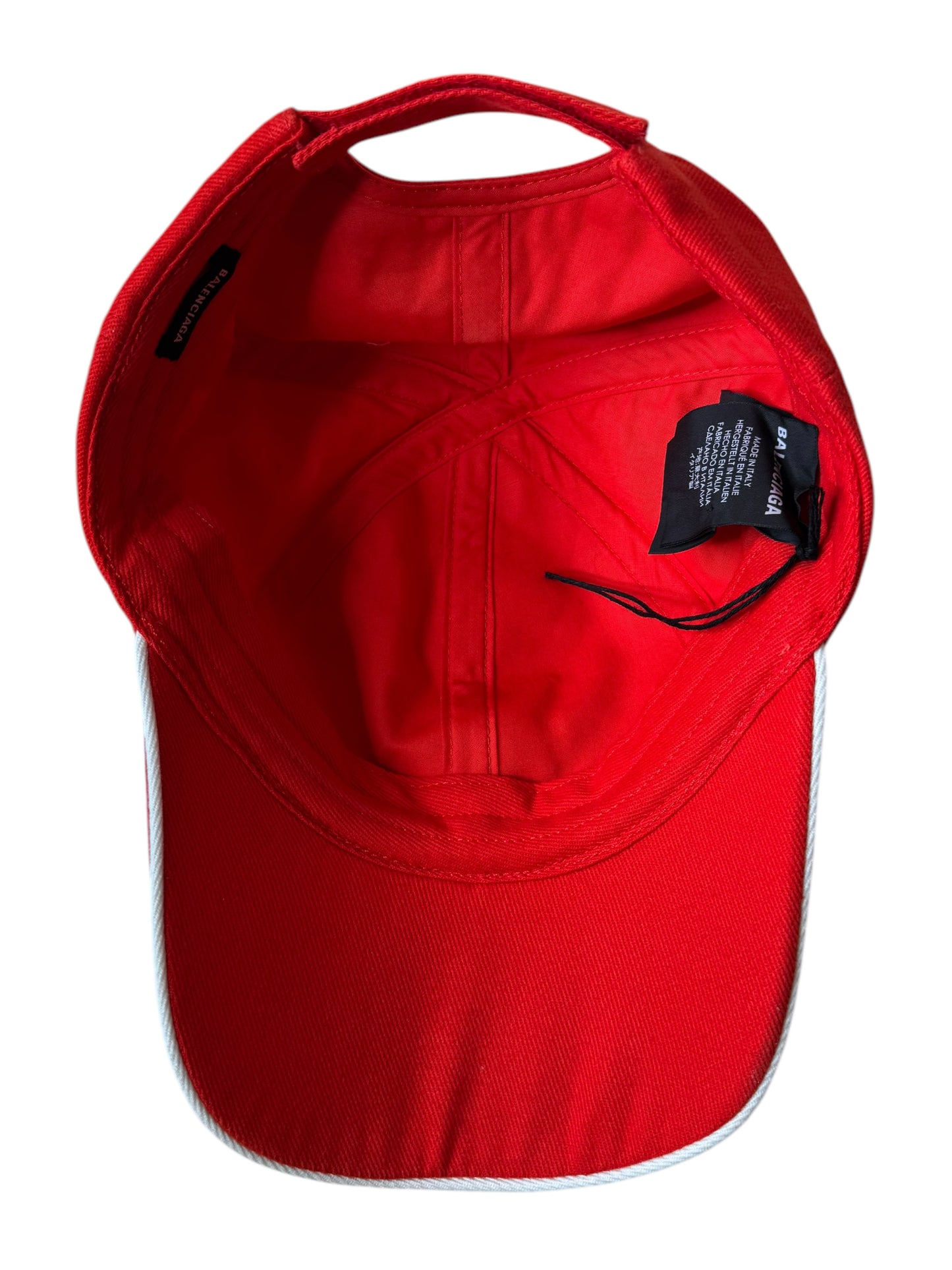 Cappellino Balenciaga rosso – Taglia L (59 cm) – Made in Italy