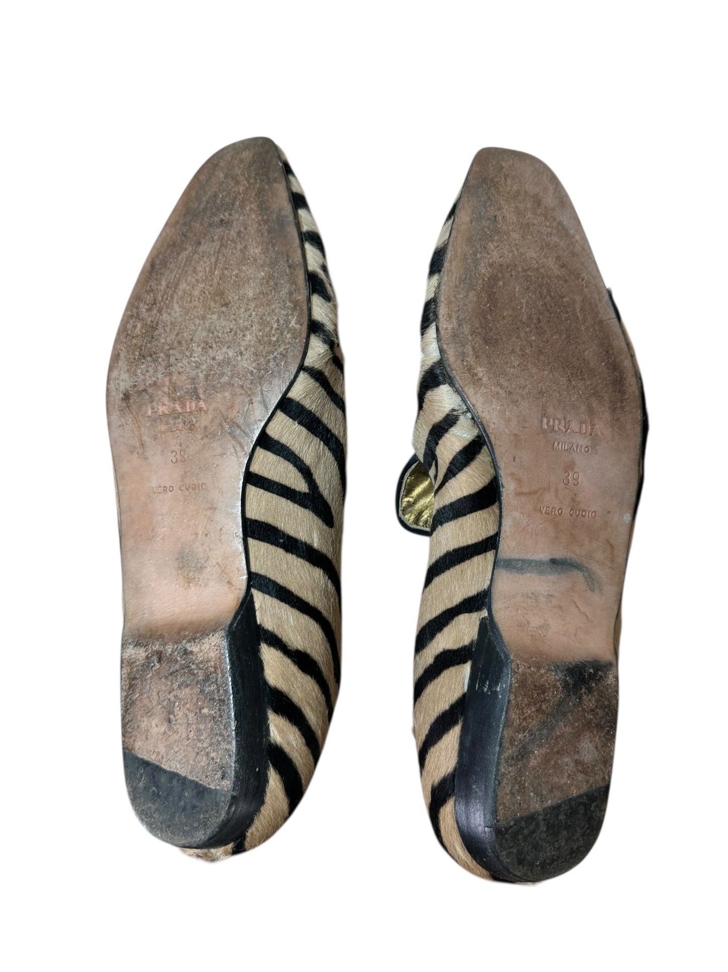 Prada mocassino in cavallino zebrato (39)