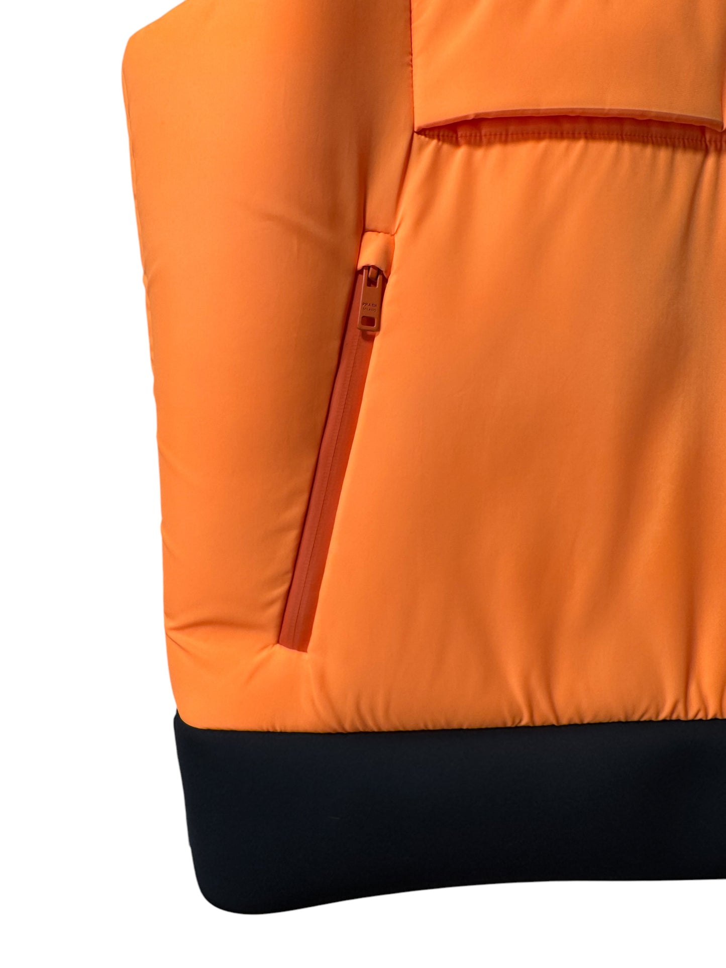 Gilet Donna Prada Arancione in Nylon Imbottito