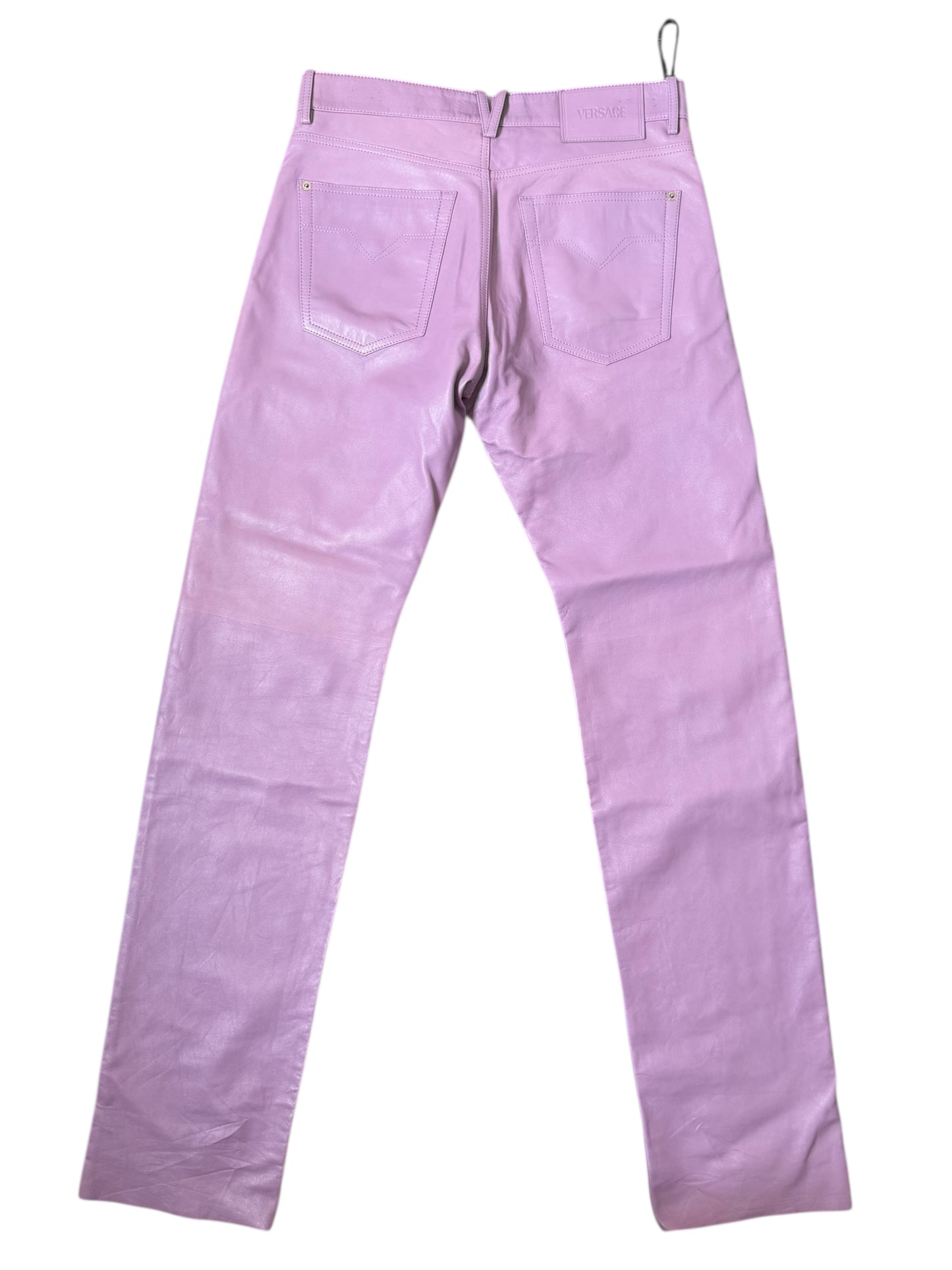 Pantaloni in pelle da uomo Versace - taglia IT 48