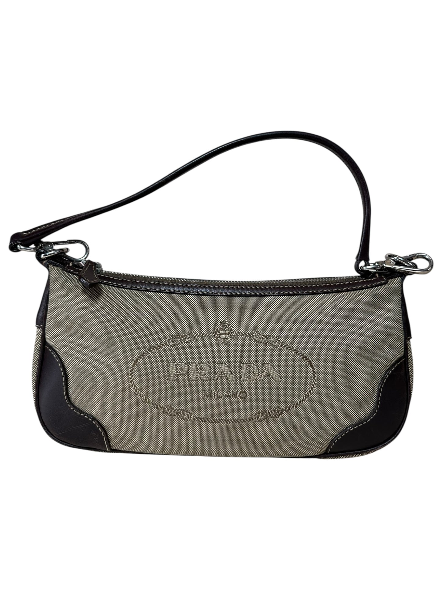 Prada mini borsa in canvas vintage
