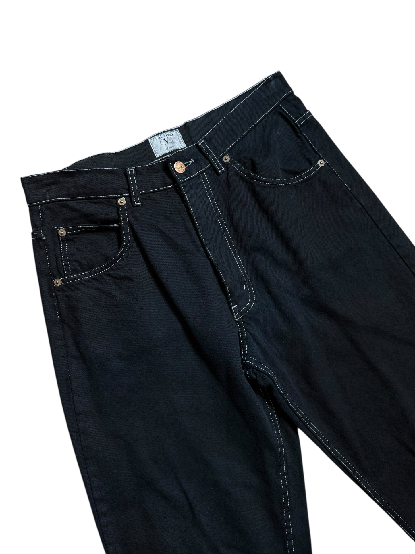 Jeans Valentino Jeans neri vintage Made in Italy uomo