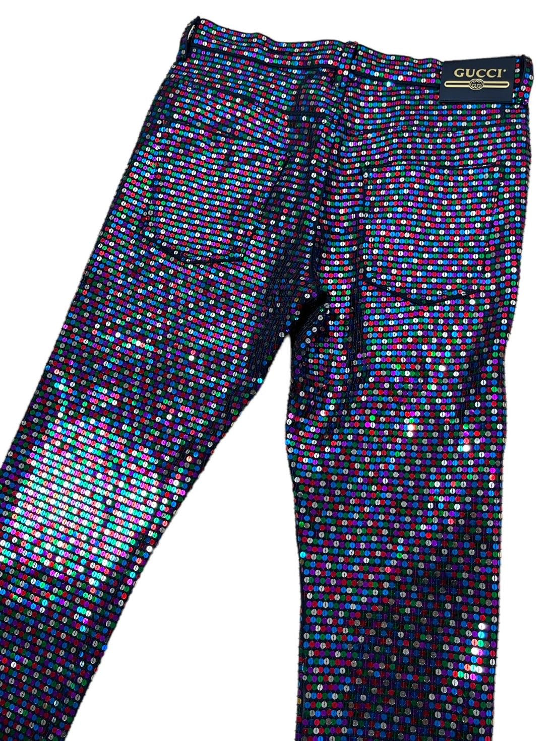 Gucci pantaloni in paillettes