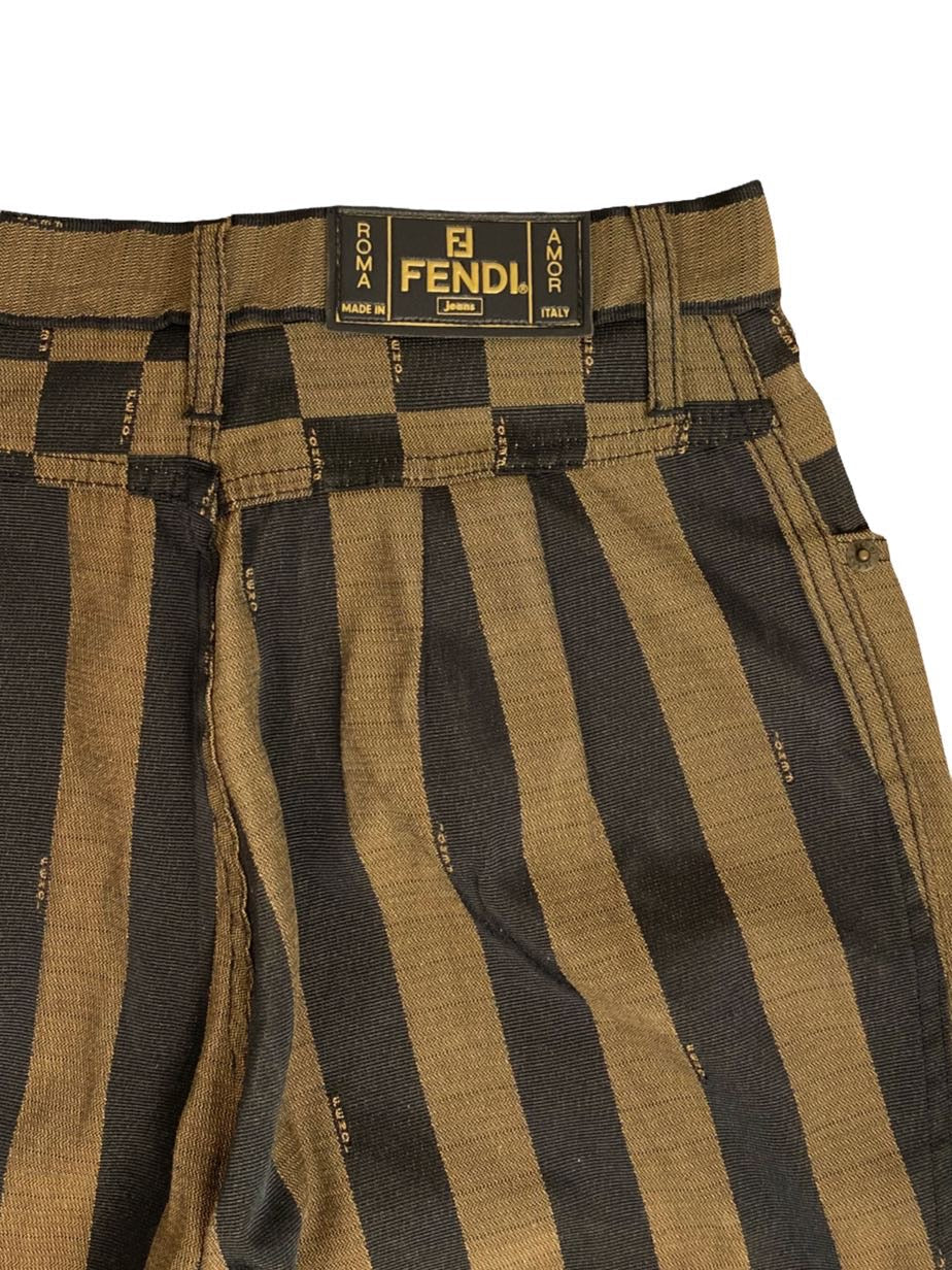 Fendi pantaloni vintage a righe. (M)