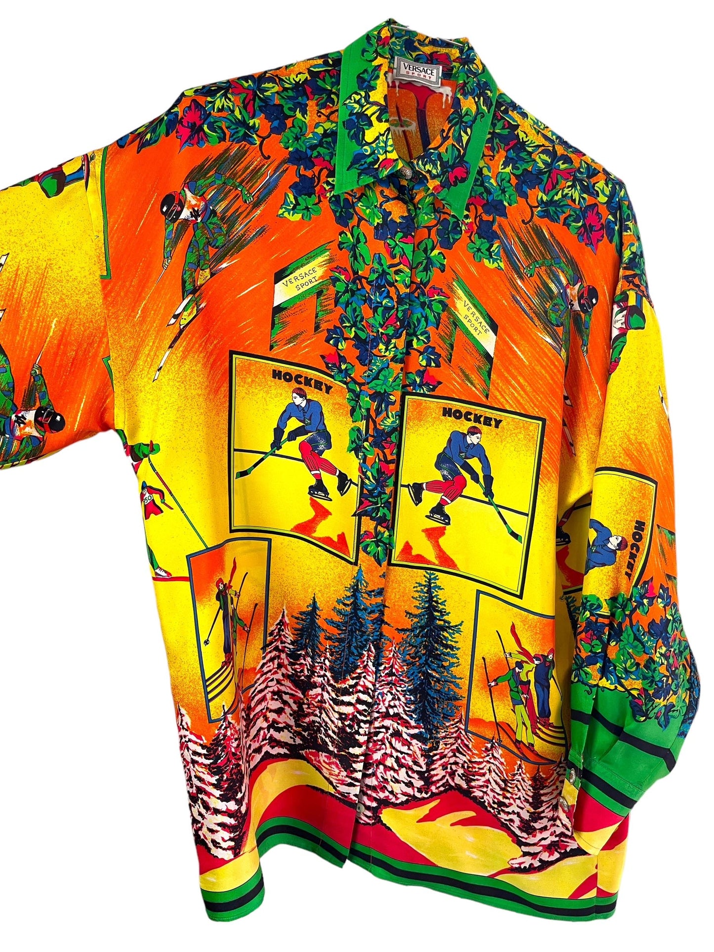 Versace sport camicia in seta anni 90s