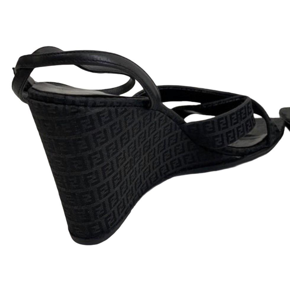 Fendi sandali FF monogram nero freeshipping - BEATBOX COLLECTION