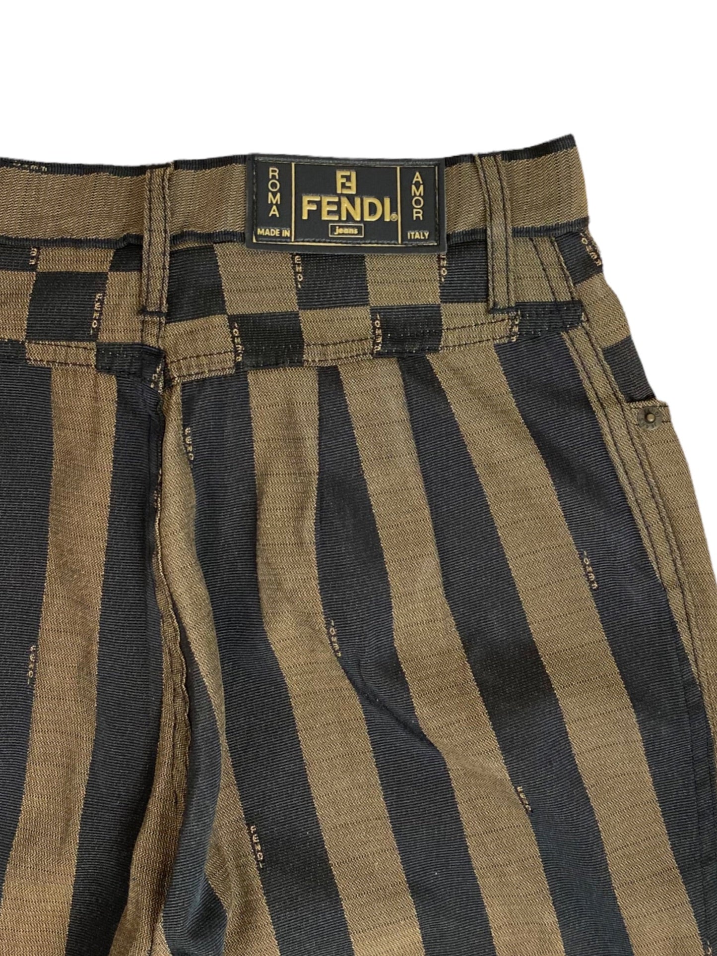 Fendi pantaloni vintage a righe. (M)