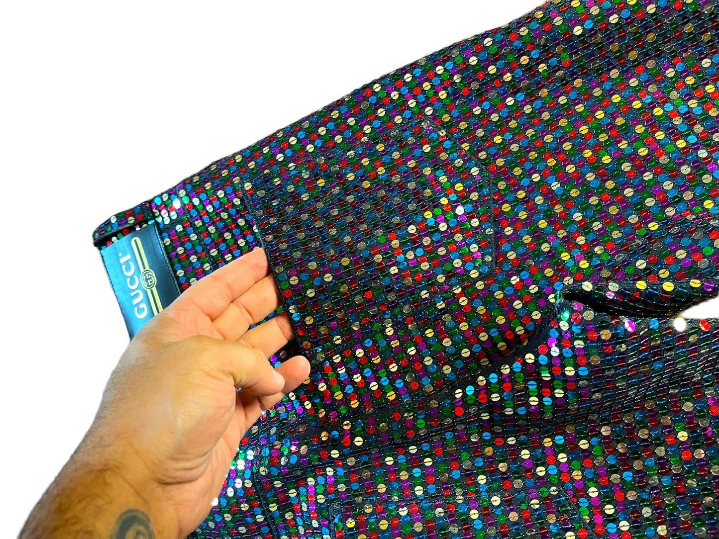 Gucci pantaloni in paillettes