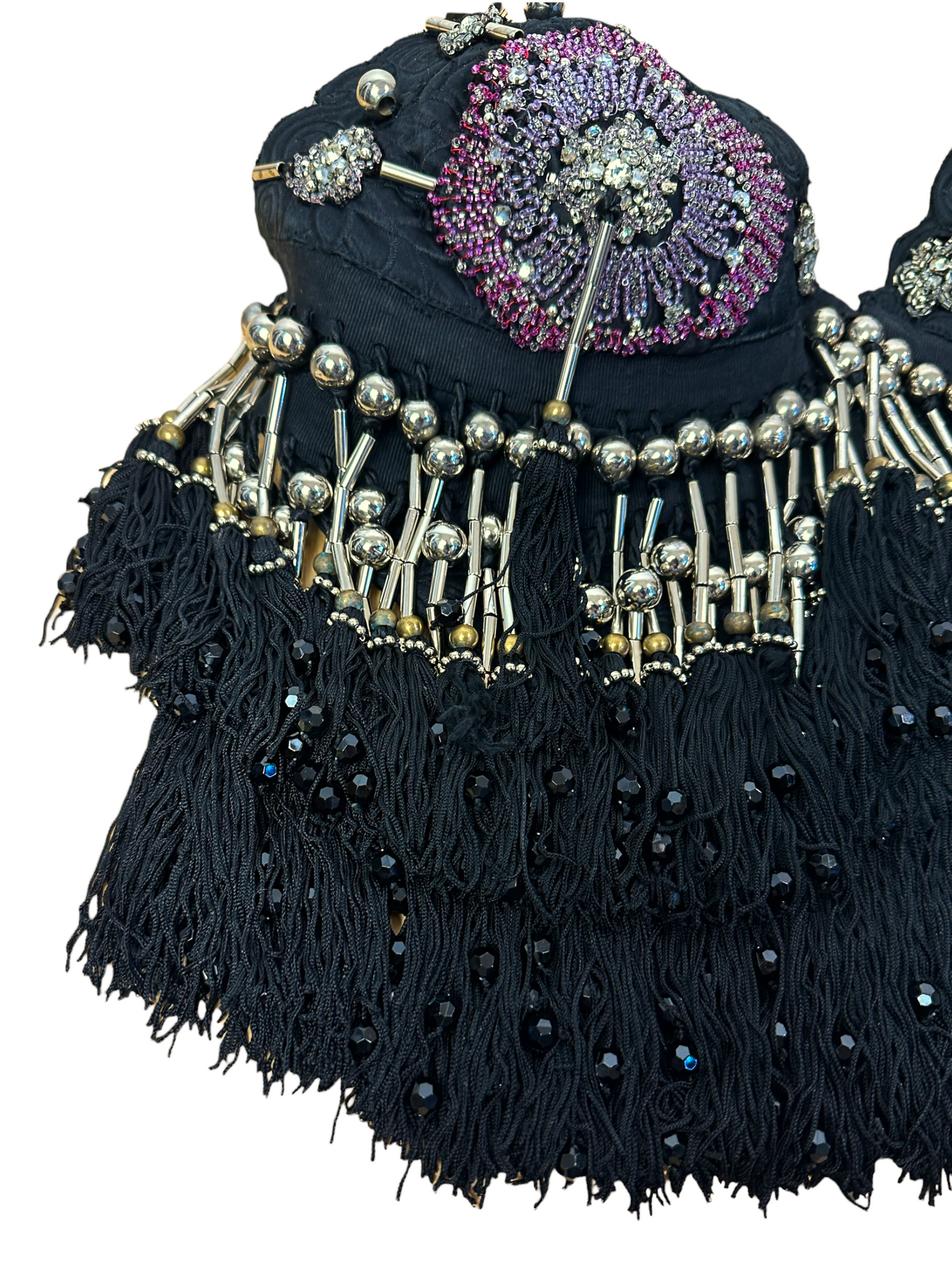 Gianni versace top con perline