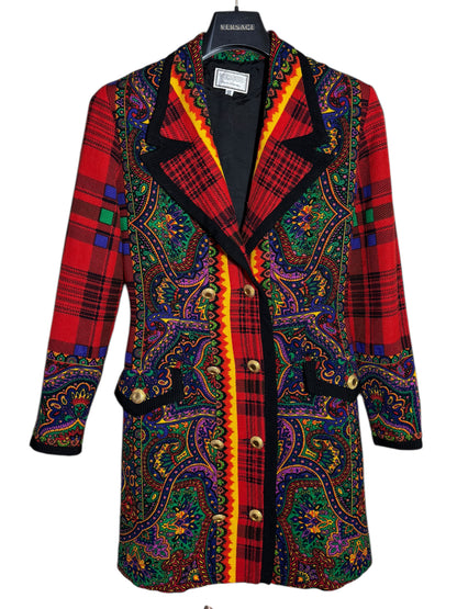 Versus Gianni Versace - Cappotto Vintage Tartan e Paisley (42)