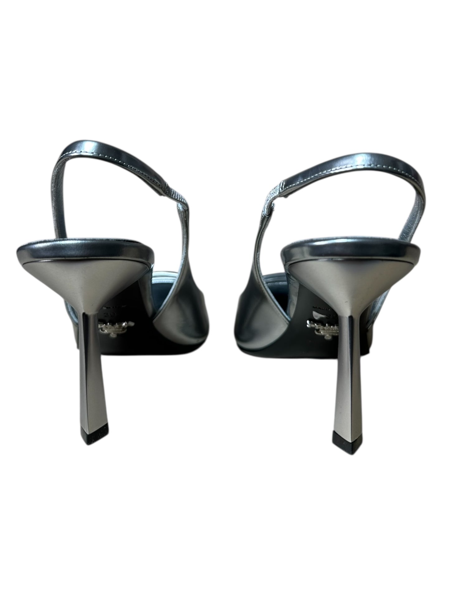 Prada decolletè in pelle argento (39)