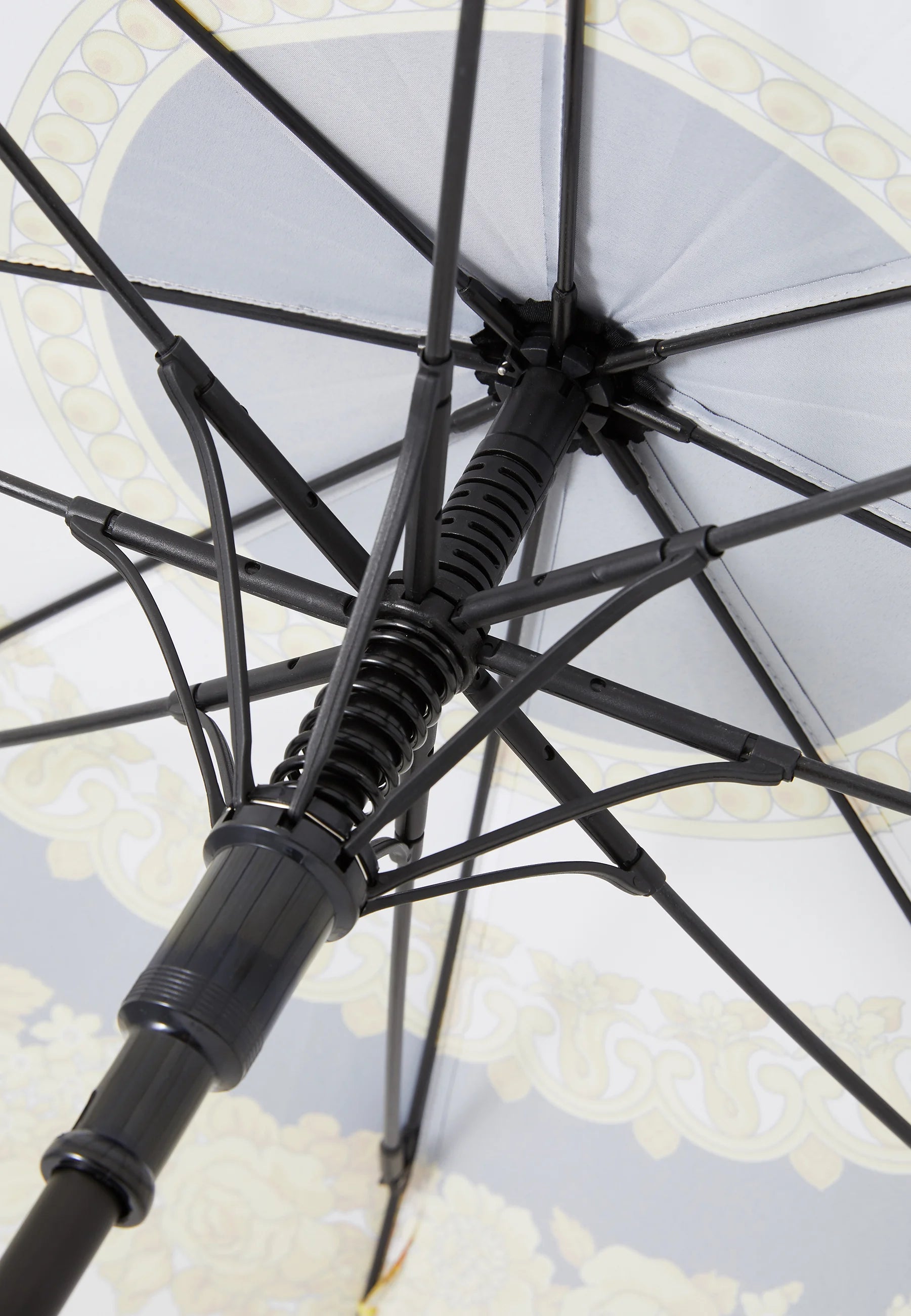 Ombrello Versace barocco Medusa oro nero manico trasparente — foto 5