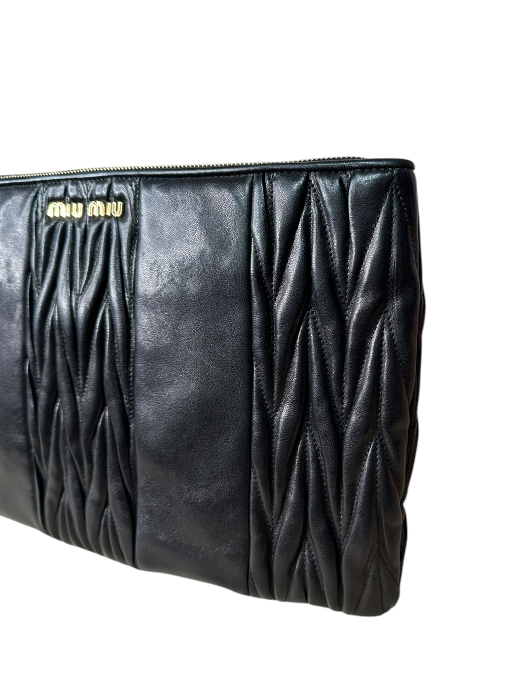 Miu Miu pochette in pelle matelassè