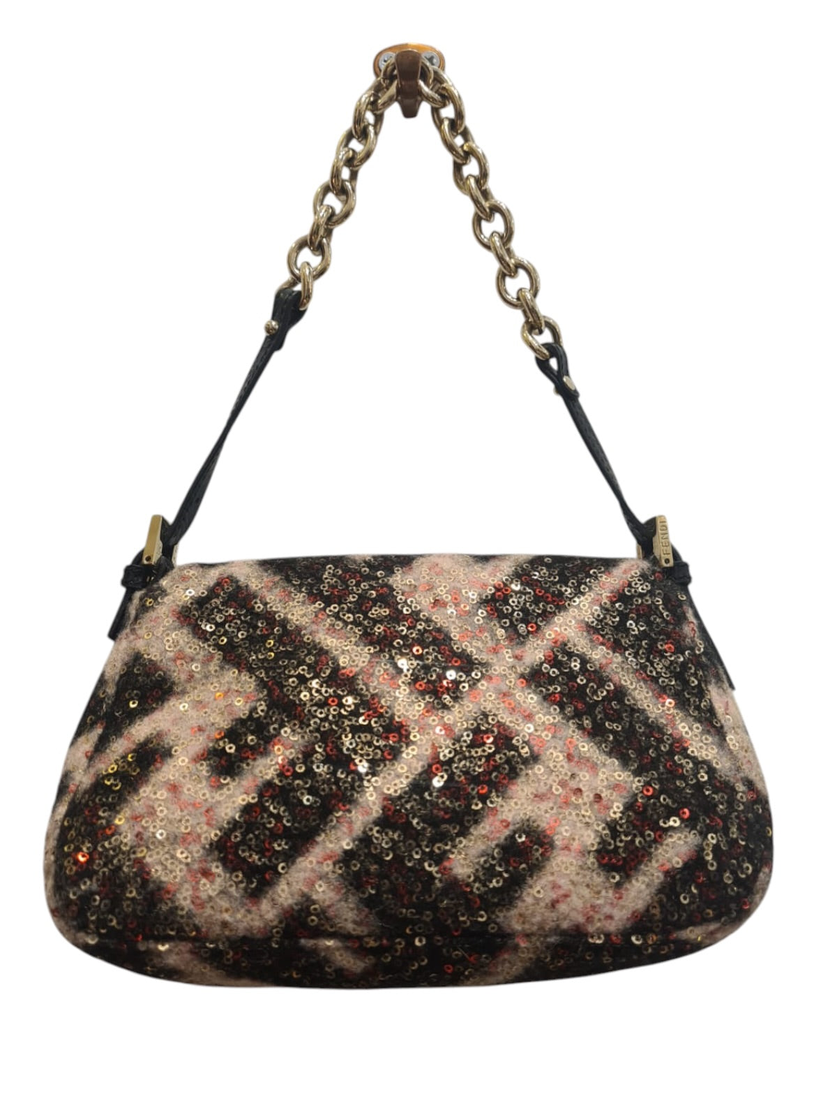 Fendi baguette vintage in lana e paillettes
