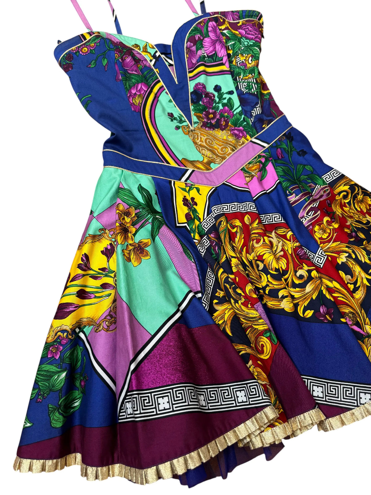 Versace Jeans Couture abito barocco multicolor Made in Italy — foto 4