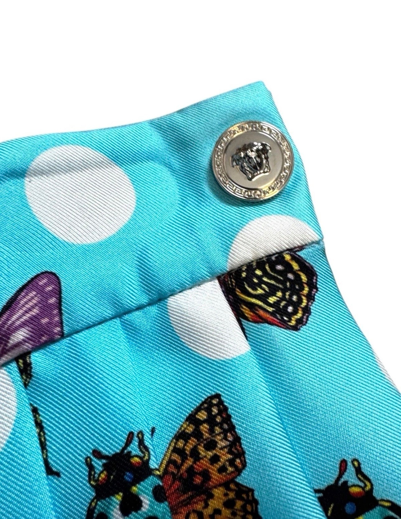 Gonna Versace in Seta con Stampa Coccinelle e Pois — foto 3