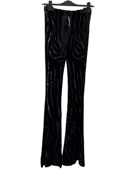 Pantaloni VERSACE Donna Flare Velvet Effetto Zebra – Taglia 38 IT – Made in Italy