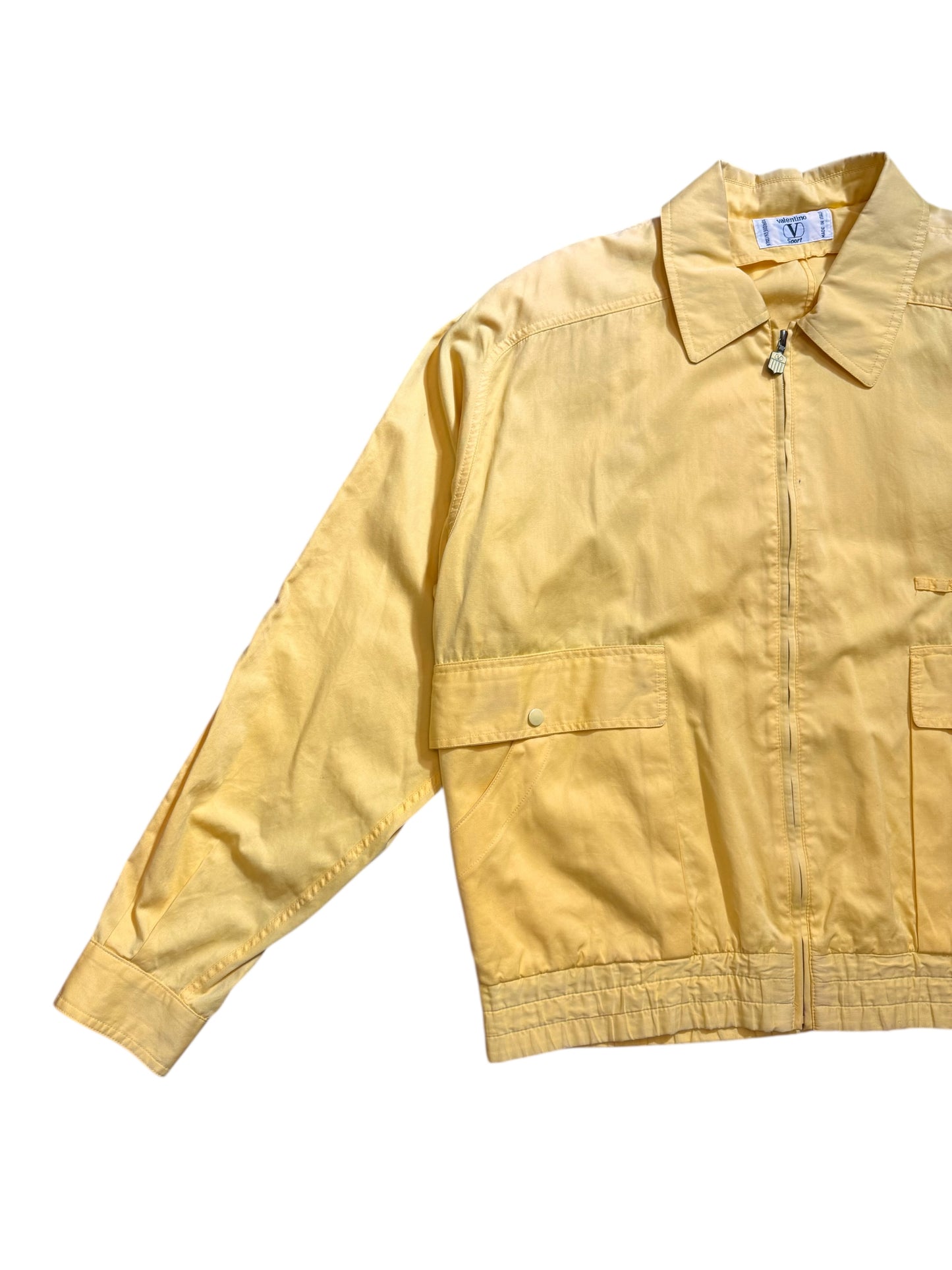 Giacca Valentino Sport gialla uomo vintage Made in Italy 100% cotone