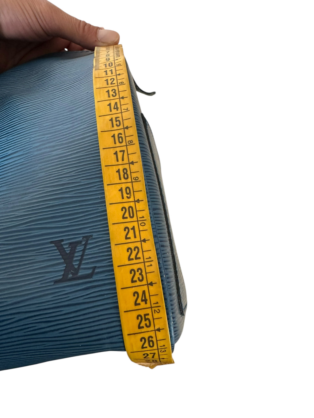 Louis Vuitton borsa speedy in pelle epi blu — foto 26