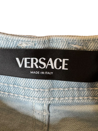 Jeans donna VERSACE skinny celeste
