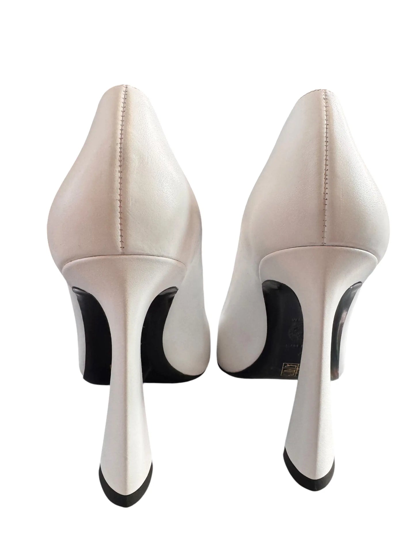 Versace décolleté Medusa bianche in pelle tacco alto - taglia 40