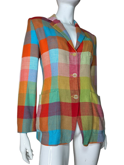 Etro blazer vintage a quadri