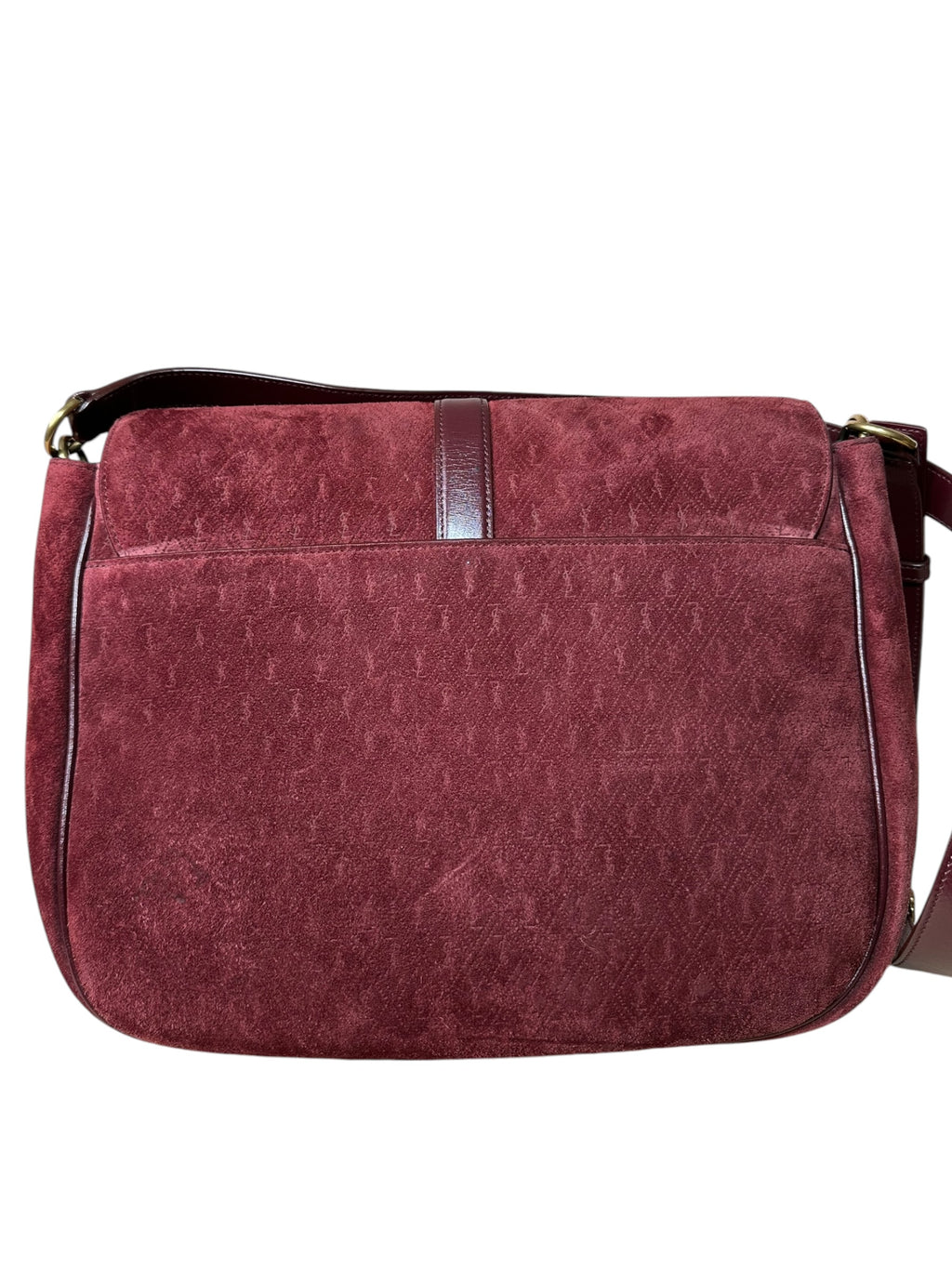 Saint Laurent borsa in suede monogram — foto 9