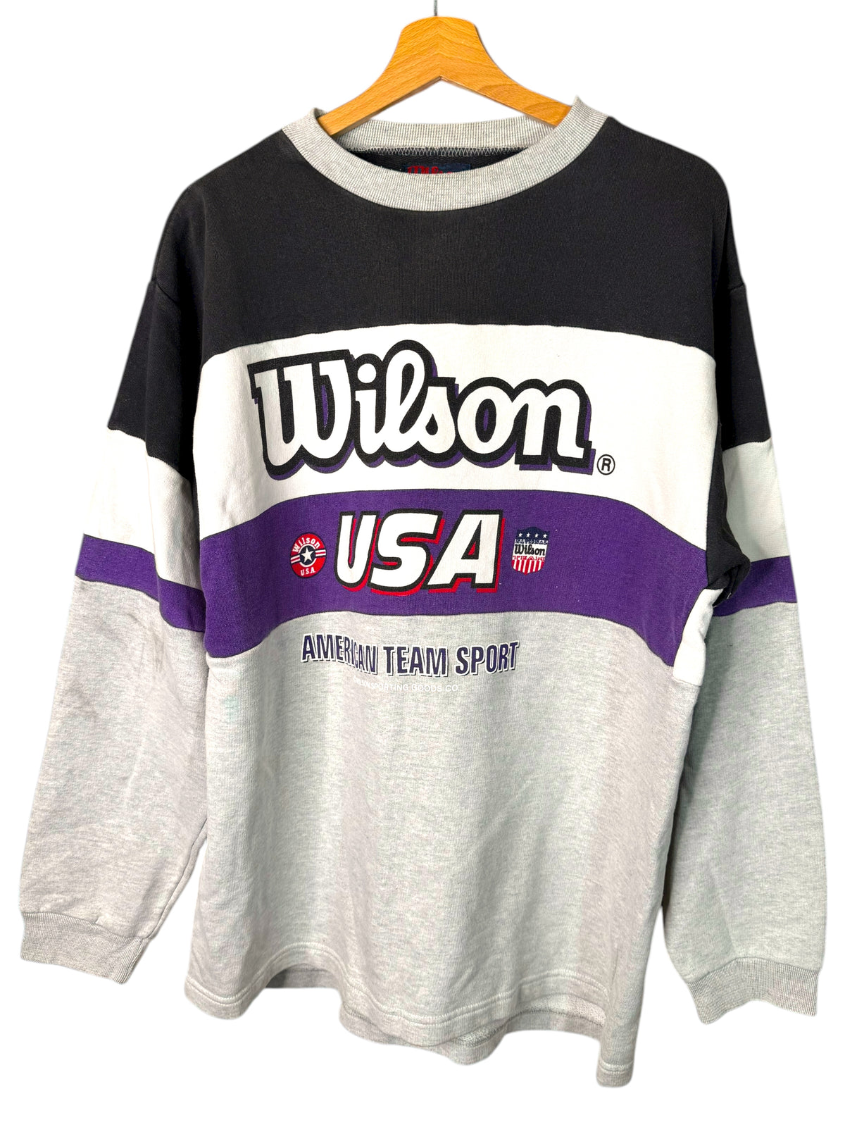 Felpa vintage Wilson USA American Team Sport anni ’90, XL