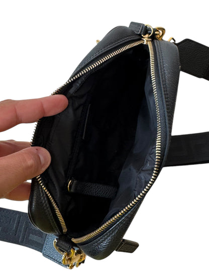 Versace Borsa a Tracolla Uomo in Pelle Nero con Medusa