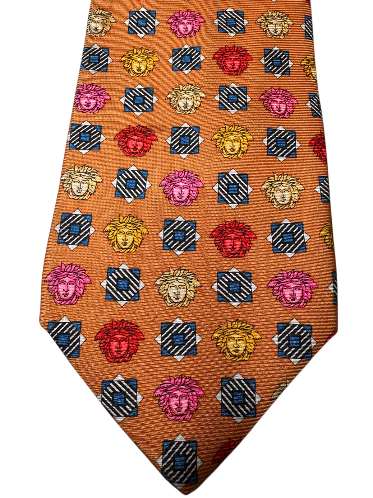 Cravatta Gianni Versace vintage in seta fantasia Medusa multicolor — foto 3