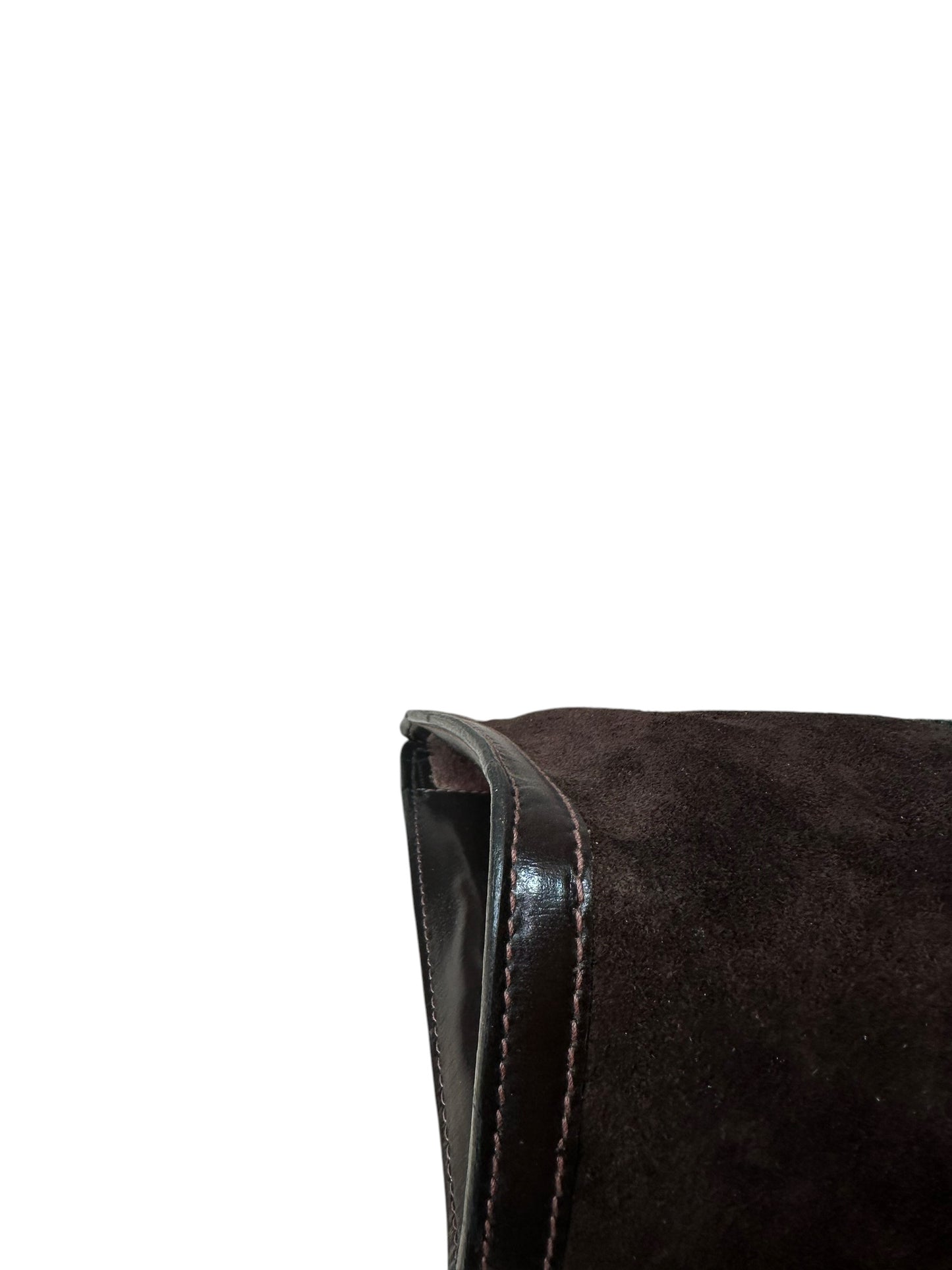 Gucci pochette vintage in pelle scamosciata