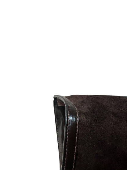 Gucci pochette vintage in pelle scamosciata