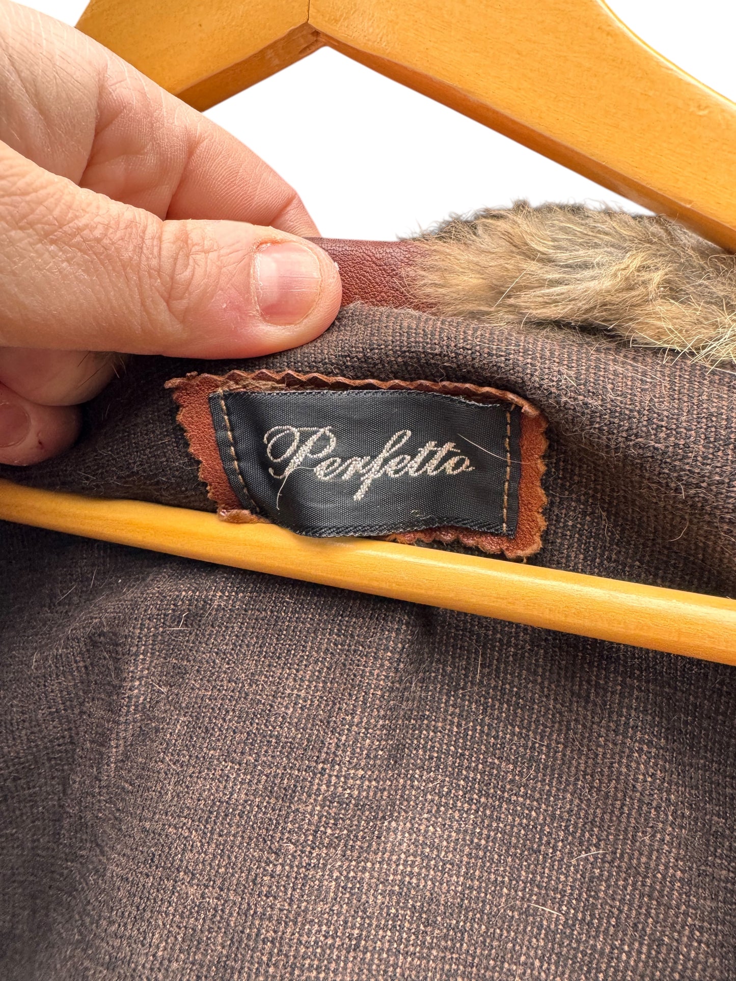 Giacca pelle vera con cappuccio e pelliccia - Made in Italy