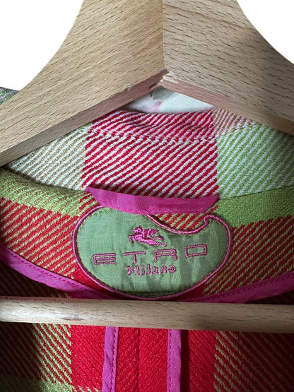 Etro blazer vintage a quadri